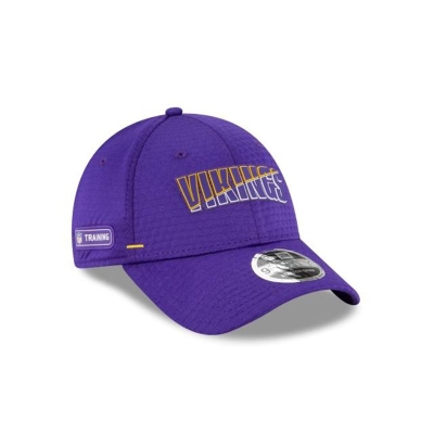 Purple Minnesota Vikings Hat - New Era NFL Official Summer Sideline Stretch Snap 9FORTY Snapback Caps USA6275190